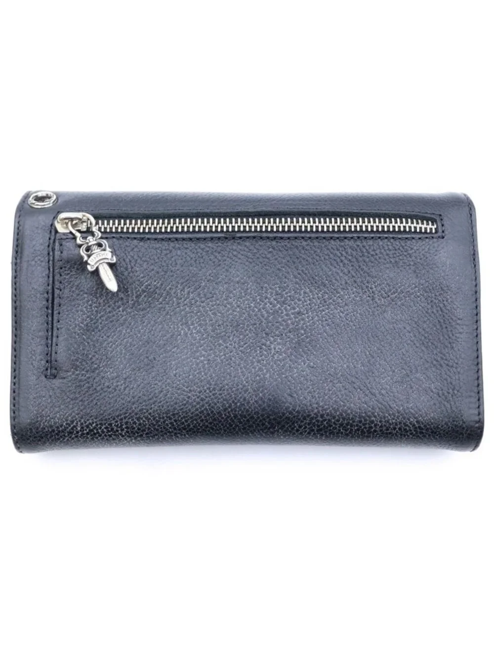 Chrome Hearts Wave Leather Wallet Black